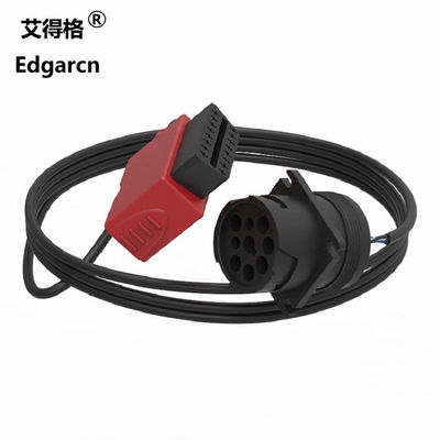 Roter Automobilkabelbaum J1939 9 Pin Deutsch Obd2 Kabel für LKW