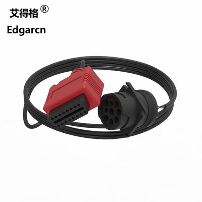 Roter Automobilkabelbaum J1939 9 Pin Deutsch Obd2 Kabel für LKW