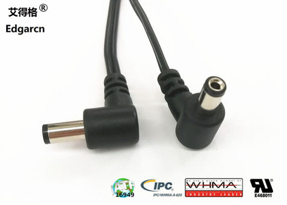 Edgar-industrieller Kabelbaum-rechtwinkliger DC-Strom-Verlängerungskabel 5.5 * 2.1mm Mann