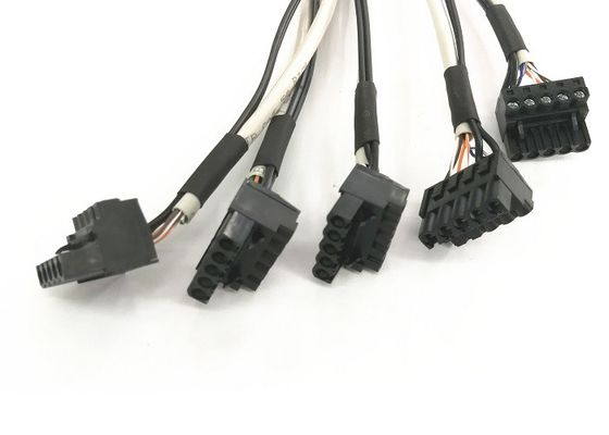 Rechtwinkliger industrieller Kabelbaum DC-Stromkabel Cat5e Utp 26awg / 4p Gy-Jacke