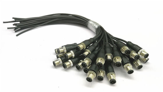 Über- geformte Sensor-Kabellänge 100/200mm des Rundsteckverbinder-Kabel-M12