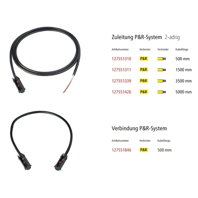 Herth + Buss Anschlusskabel Umspritzte Kabelbaugruppe für Polizeilichtbalken