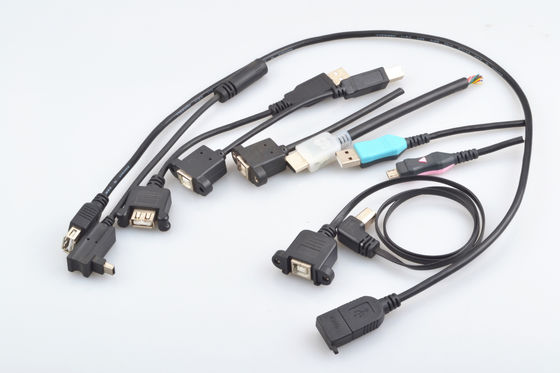 2 Ohr-Datenübertragungskabel, Usb 2.0 A Typ Female Kunststoff-Spritzguss